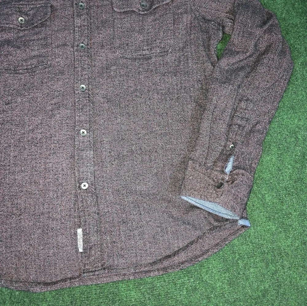 Flag & Anthem | 98% Cotton Micro Herringbone Button Down Casual Mens Shirt - Picture 12 of 15